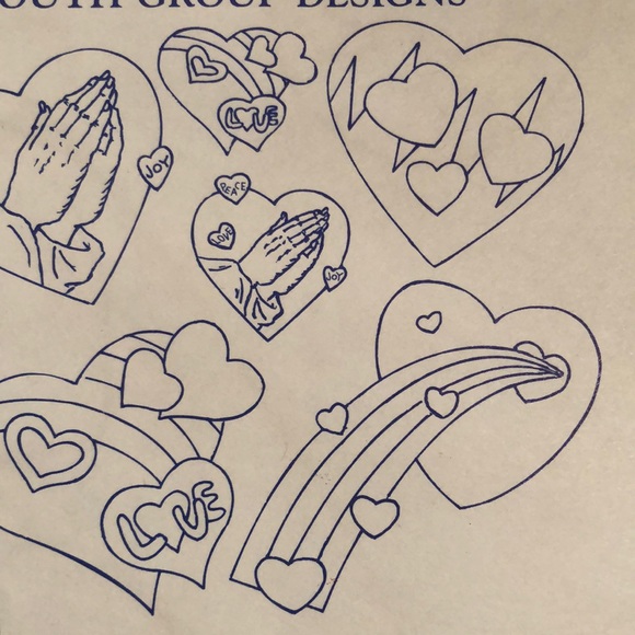 NWT Embroidery Hoop and Heart and praying hands design transfers - Picture 16 of 16